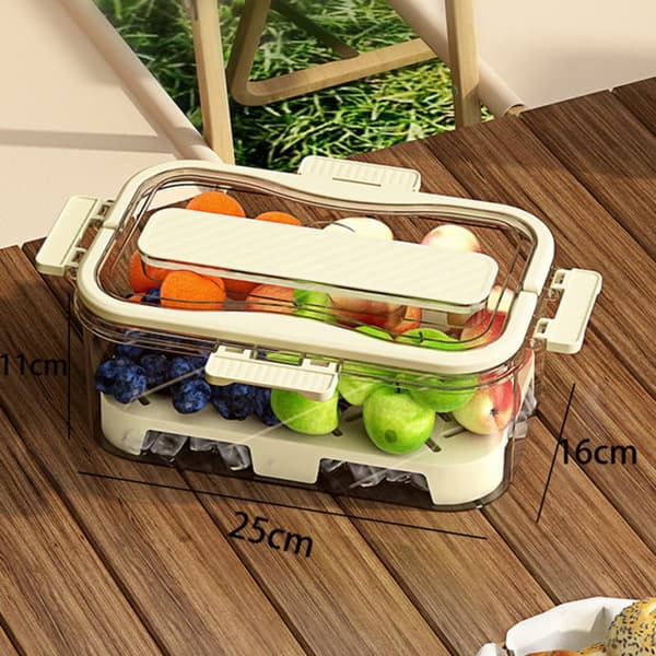 Bärbart Crisper-Box, utomhus, camping, picknick, frukt-brödbox, ren lagring