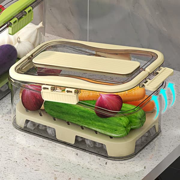 Bärbart Crisper-Box, utomhus, camping, picknick, frukt-brödbox, ren lagring