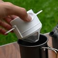 Miniatyrbild 3 av 4: Utomhus campingkaffefilter, dubbelväggad Edelstahlkaffedryckare, teleskopdroppare utan filt, kaffefilterkopp