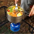 Miniatyrbillede 5 af 5: Udendørs Edelståhl-kat, 1,5-liters frokostkat, picnic-kattesæt med klappeskaft, picnickat