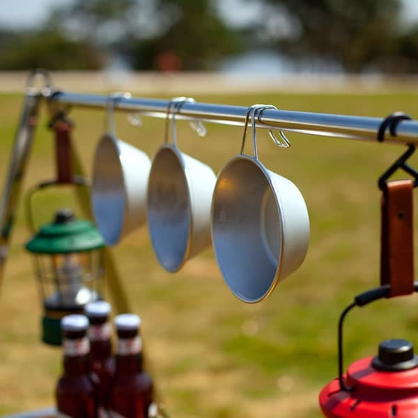Udendørs picnic riskop, foldbar kop, bestik, riskop, bærbar campingpicnickop fra Edelstahl