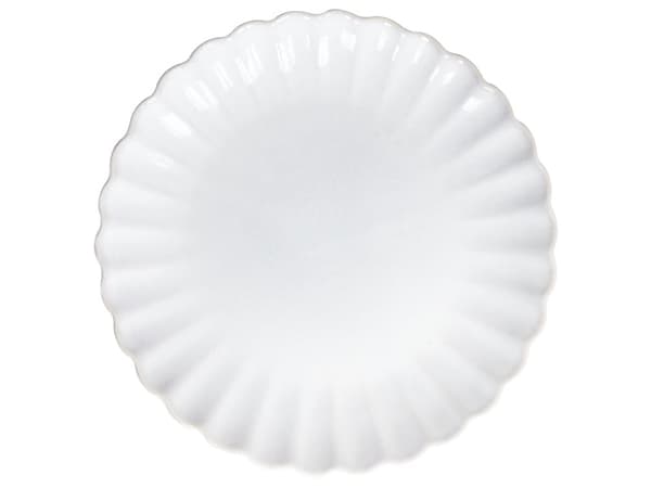 Sett med 8 Sidetallerkener Hvit Steintøy Kaolin Håndlaget Reaktiv Glasur Finish Dessert Tallerken Kjøkken Spisestue