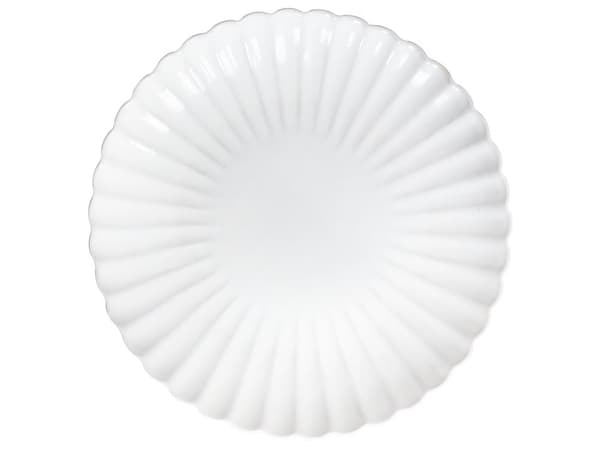 Sett med 8 Middagstallerkener Hvit Steintøy Kaolin Håndlaget Reaktiv Glasur Finish Dessert Tallerken Kjøkken Spisestue