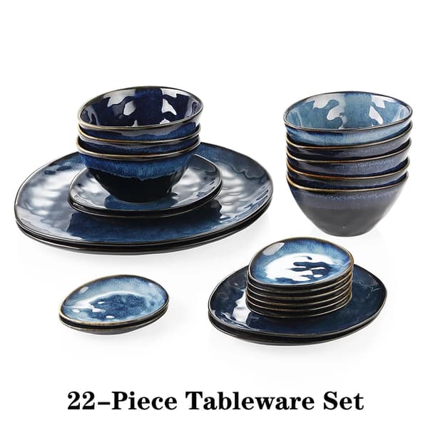 Keramisk Servis Set, Elegant Vintage Design, Flera Delalternativ,22-BITAR