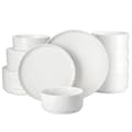 Miniatyrbillede 1 af 2: MALACASA Middagsservice, Elegant Rund Form, Blyfri Keramik,Hvid, 24 PCS