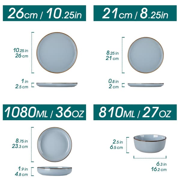 Middagstjänst, Keramiskt Material, Miljövänlig Design,32 Bit