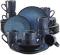 Miniatyrbild 1 av 2: Servis Set, Vintage Keramik, Blå/Brun Stengods,Blå-32-Bitar