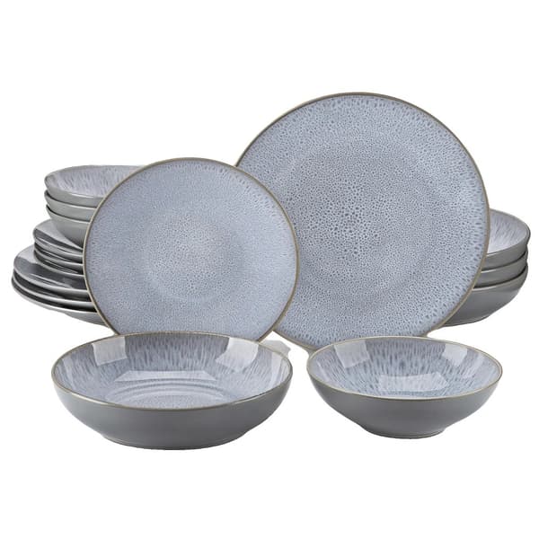 Stengodservis Servis, Elegant Design, Hållbart Keramiskt Material,32 stycken