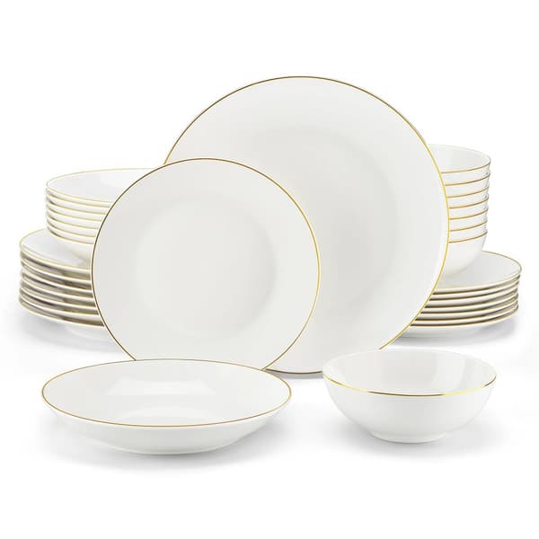Keramisk Bordservice, Sikker Porcelæn, Temperaturresistent,32-DELE