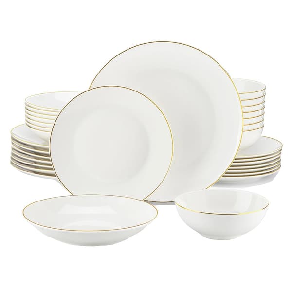 Keramisk Bordservice, Sikker Porcelæn, Temperaturresistent,32-DELE