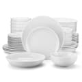 Miniatyrbillede 2 af 2: MALACASA Middagsservice, Elegant Elfenbenshvid Porcelæn, Miljøvenligt og Giftfrit Materiale,48-DELE