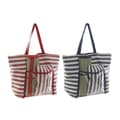 Miniatyrbillede 1 af 4: Strandtaske DKD Home Decor 55 x 17 x 35 cm Lærred Rød Blå PVC (2 enheder)