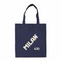 Miniatyrbillede 1 af 4: Tekstil pose Milan 1918 Marineblå 38 x 41 cm