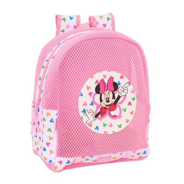 Strand rygsæk Minnie Mouse Multifarvet Pink 30,5 x 24 x 18 cm Børns