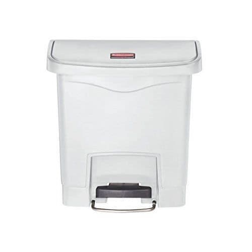 Rubbermaid 15 liter framfot Step-On Resin papperskorg vit - 1883554