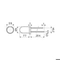 Miniatyrbild 1 av 2: Paket med 100 st LED 5 mm. Super klar röd Electro Dh 12.675/5/R/C/SL 843055202059997