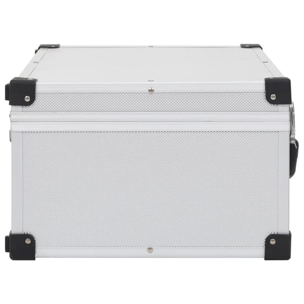 vidaXL CD-väska för 60 cd-skivor aluminium ABS silver