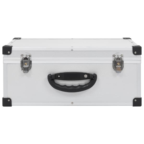 vidaXL CD-väska för 60 cd-skivor aluminium ABS silver