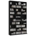Miniatyrbillede 3 af 9: vidaXL cd-reol 102x16x177,5 cm konstrueret træ sort