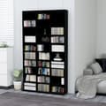 Miniatyrbillede 9 af 9: vidaXL cd-reol 102x16x177,5 cm konstrueret træ sort