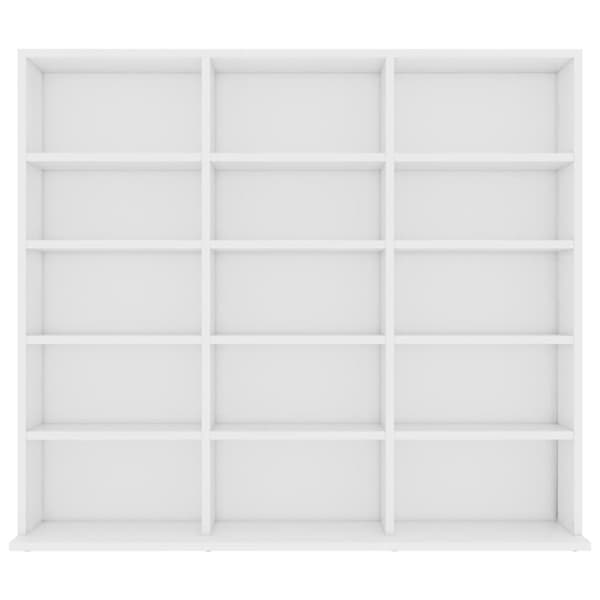 vidaXL CD-reol 102x23x89,5 cm spånplade hvid