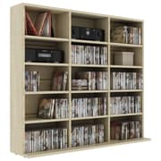 vidaXL CD-reol 102x23x89,5 cm spånplade sonoma-eg