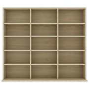 vidaXL CD-reol 102x23x89,5 cm spånplade sonoma-eg