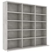 vidaXL CD-reol 102x23x89,5 cm spånplade betongrå