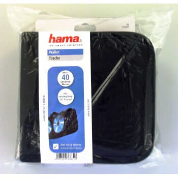 HAMA CD WALLET NYLON 40, BLACK