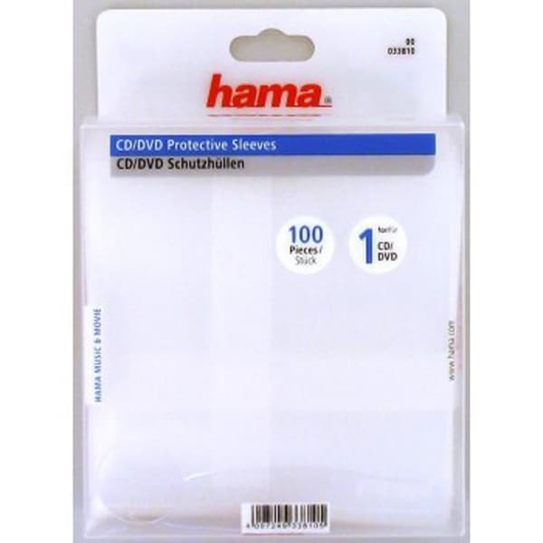 CD/DVD-Fodral HAMA 100/fp transparent