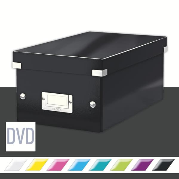 Förvaringslåda DVD ClicknStore svart