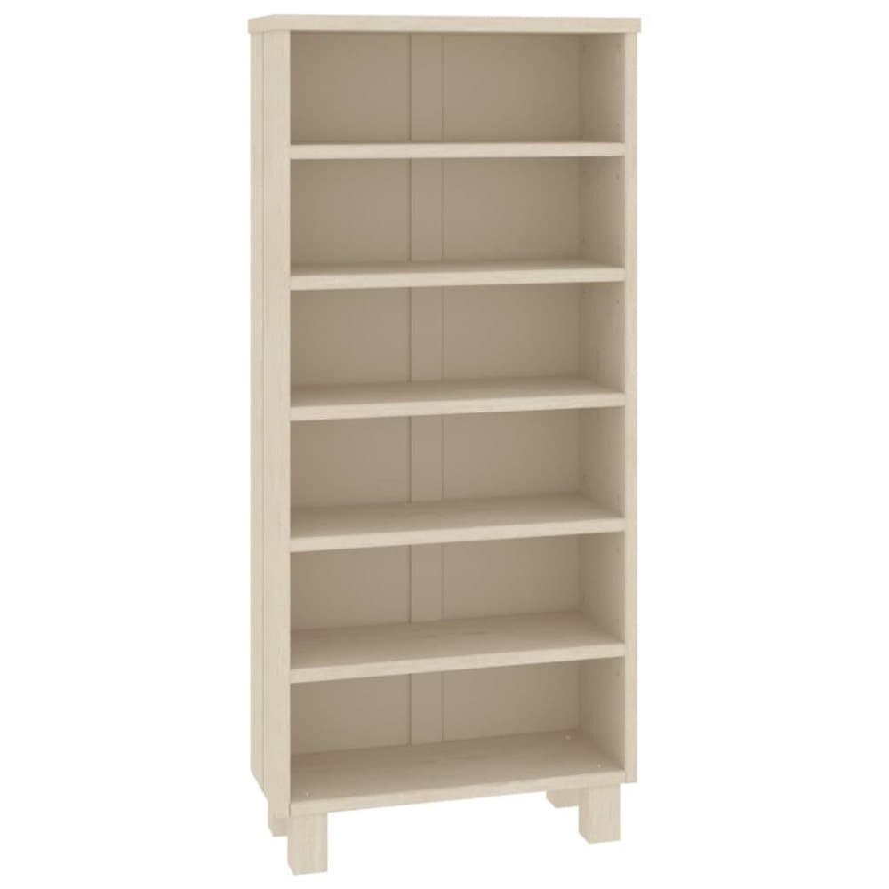 vidaXL CD-hylla honungsbrun 45x18x100 cm massiv furu