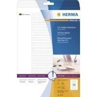 HERMA Special - Permanent selvklæbende mat uigennemsigtig CD/DVD papiretiketter - hvid - 114,3 x 5,5 mm 1200 label(s) (25 ark x 48) (5078)