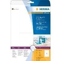 HERMA Special - CD-etiketter / inlägg - Hög Vit - 121 x 242 mm 25 st. (25 ark x 25) (5033)