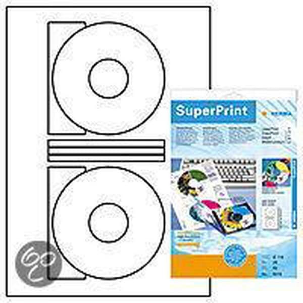 Private label Herma 5079 CD/DVD Etikett 116mm Vit - 50 etiketter