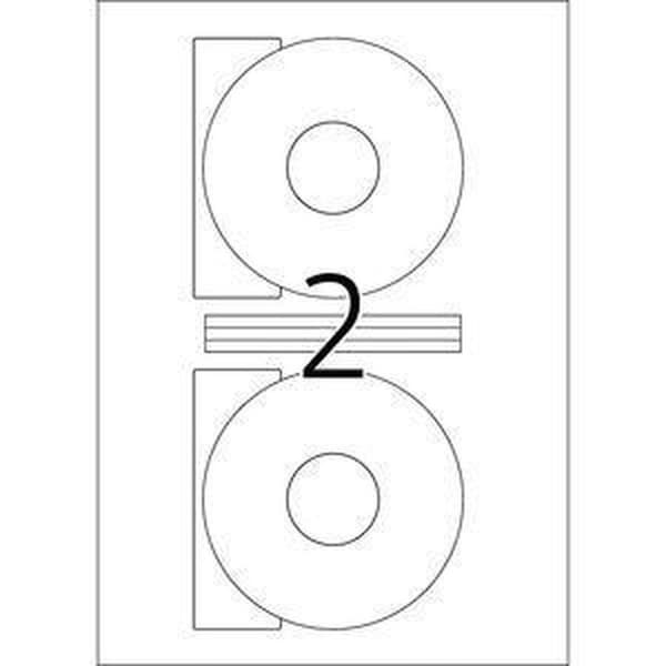 Private label Herma 5079 CD/DVD Etikett 116mm Vit - 50 etiketter
