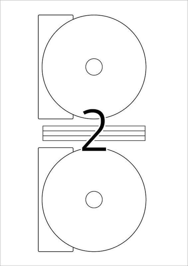 Herma 5115 CD/DVD Label 116mm Hvid - 50 etiketter