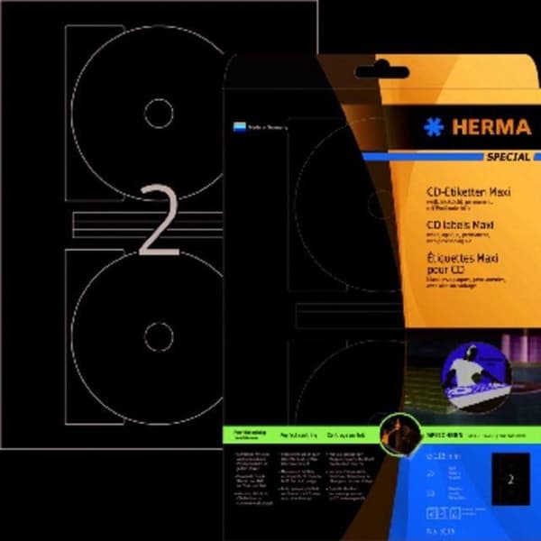 Herma 5115 CD/DVD Label 116mm Hvid - 50 etiketter
