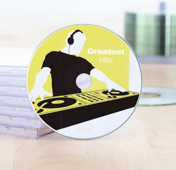 Herma 5115 CD/DVD Label 116mm Hvid - 50 etiketter
