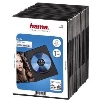 Hama DVD Slim Box Sort 25 Pack