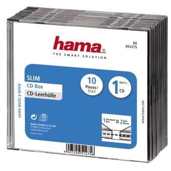 Hama CD Slim Box 10 Pakke