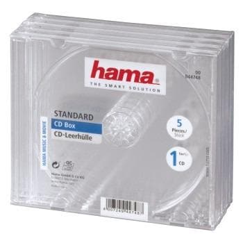 Hama CD Box Transparent 5 Pakke
