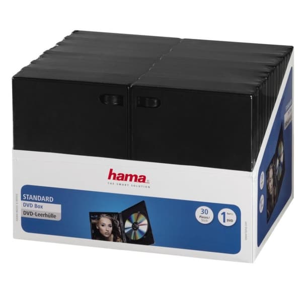 Hama DVD Box Sort 30-Pak Rød
