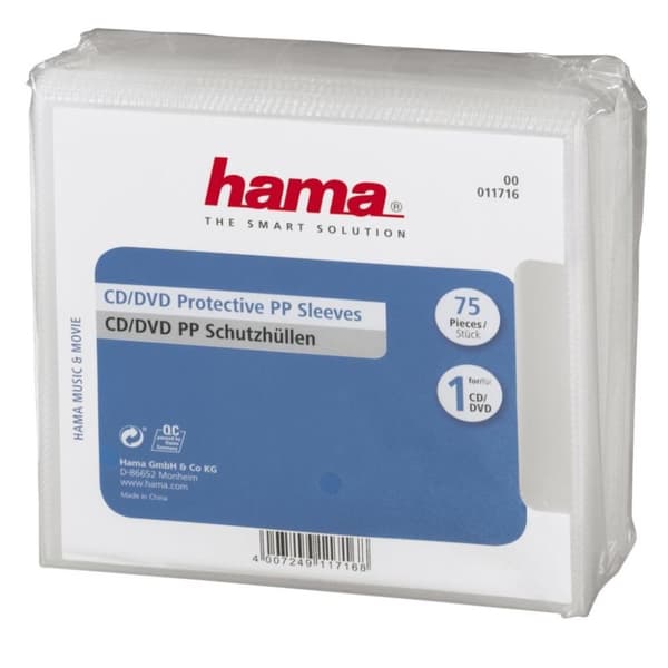 Hama CD/DVD Pp-Sl.75-Pack Tp
