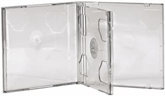 Hama Standard CD Double Jewel Case, pack of 5, transparent
