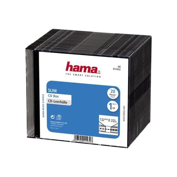 HAMA - MASSA 20 TRANSPARENTA TOMMA SLIM LÅDA...