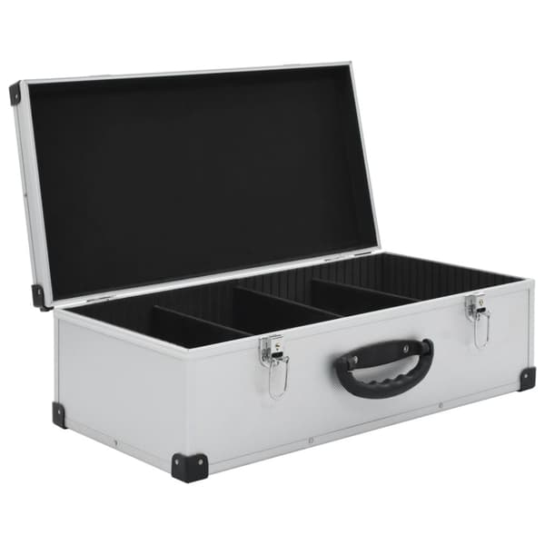vidaXL CD-väska för 80 cd-skivor aluminium ABS silver -  Cd- & dvd-förvaring
