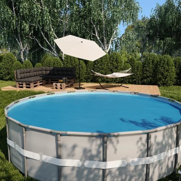Oskar rund pool solskydd 549 cm 400 µ, Min poolvärme solskydd