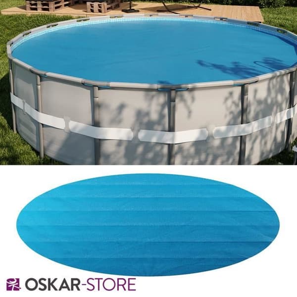 Oskar rund pool solskydd 549 cm 400 µ, Min poolvärme solskydd