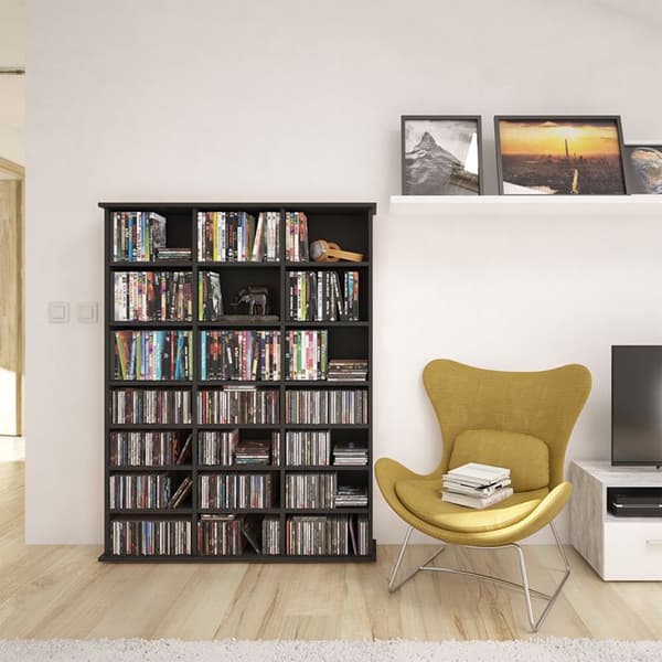 Vicco CD Jukebox Hylla, Svart, 105 x 136 cm
